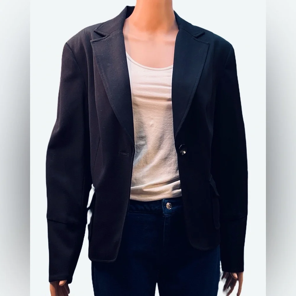 Bandolino Black One Button Blazer Size 14
